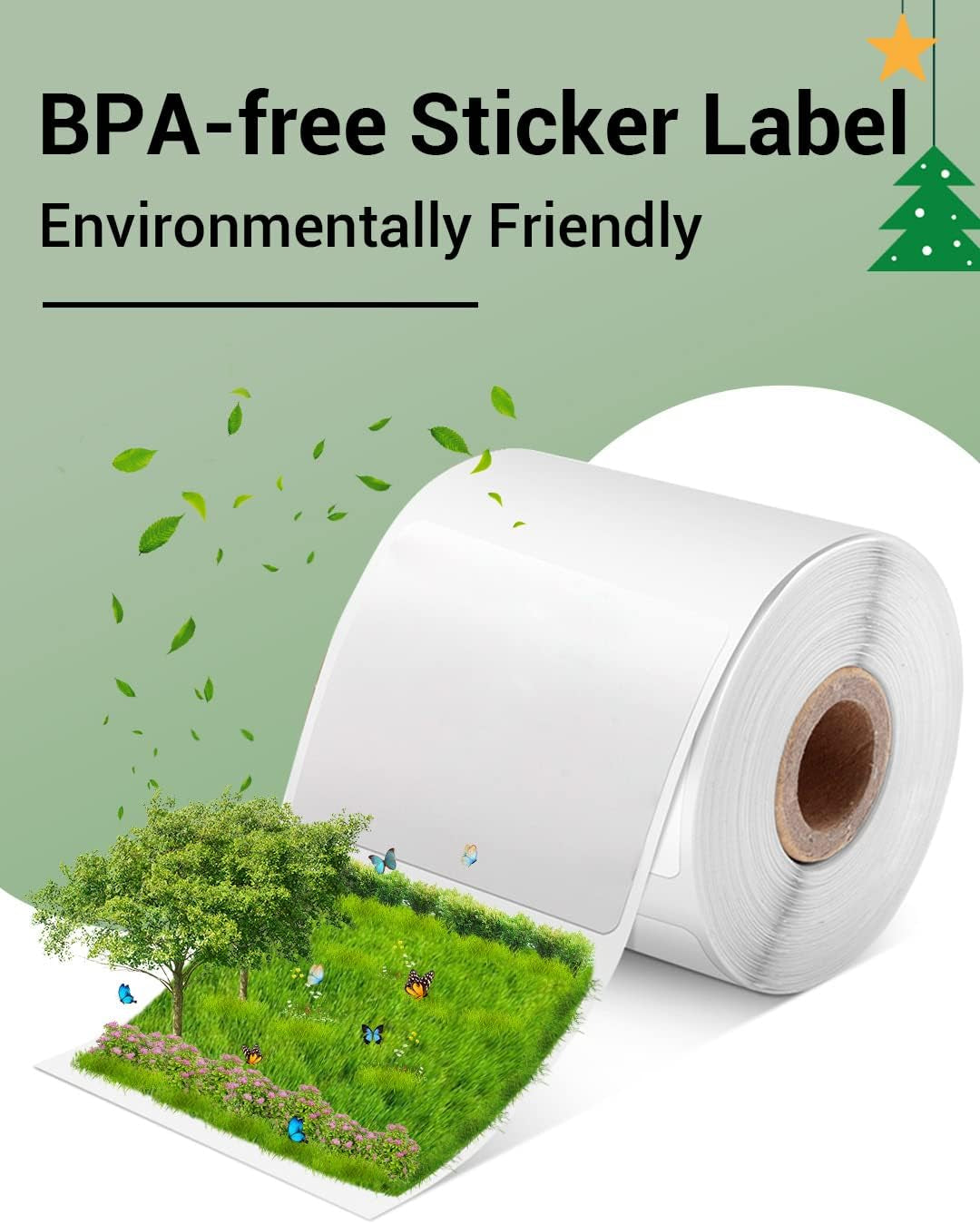 Phomemo Labels- 3 Rolls M110/M220/M221/M120/M200 Thermal Label Paper 1.18" X 0.79" (30X20Mm), M110 Label Multipurpose Square Self-Adhesive Paper, 320 Labels/Roll