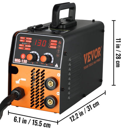 brand MIG Welder, 130A Welding Machine, 3 in 1 Combo MMA/ MIG/ LIFT TIG Welder Machine, Flux Core Welder, MIG-130 Portable Welding Machine, Mig Welding Equipment with 1 KG Welding Wire