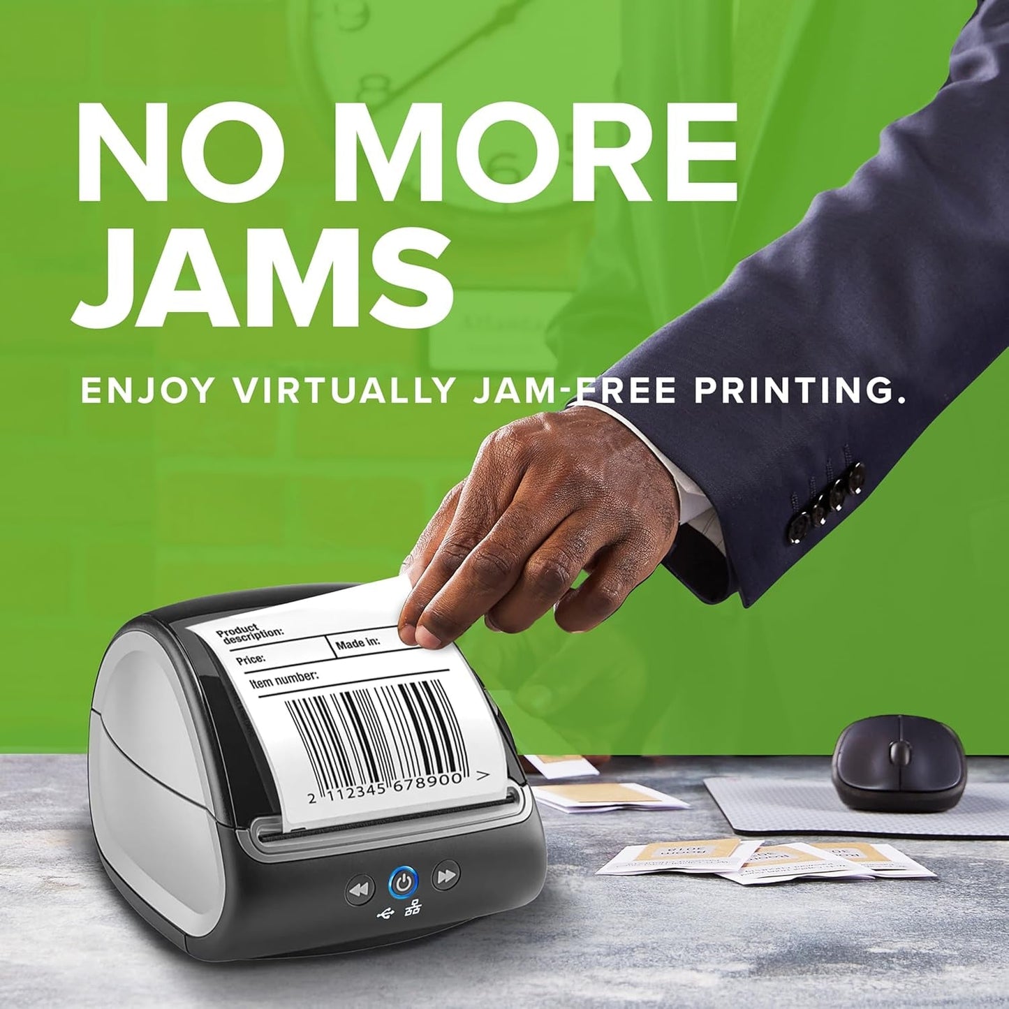 DYMO Labelwriter 5XL Label Printer Bundle Prints Extra-Wide Shippinglabels (UPS USPS) from Amazon Ebay and More Perfect for Ecommerce Sellers Includes 5 Extra-Large Shipping Labels (1100 Total)