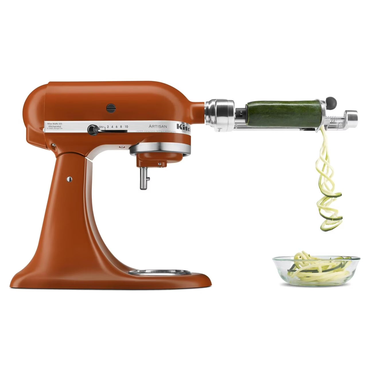 Artisan Series 5 Qt Stand Mixer, Scorched Orange with Quart Stainless Steel Bowl, Coated Flat Beater, Coated Dough Hook, 6-Wire Whip, Pouring Shield
