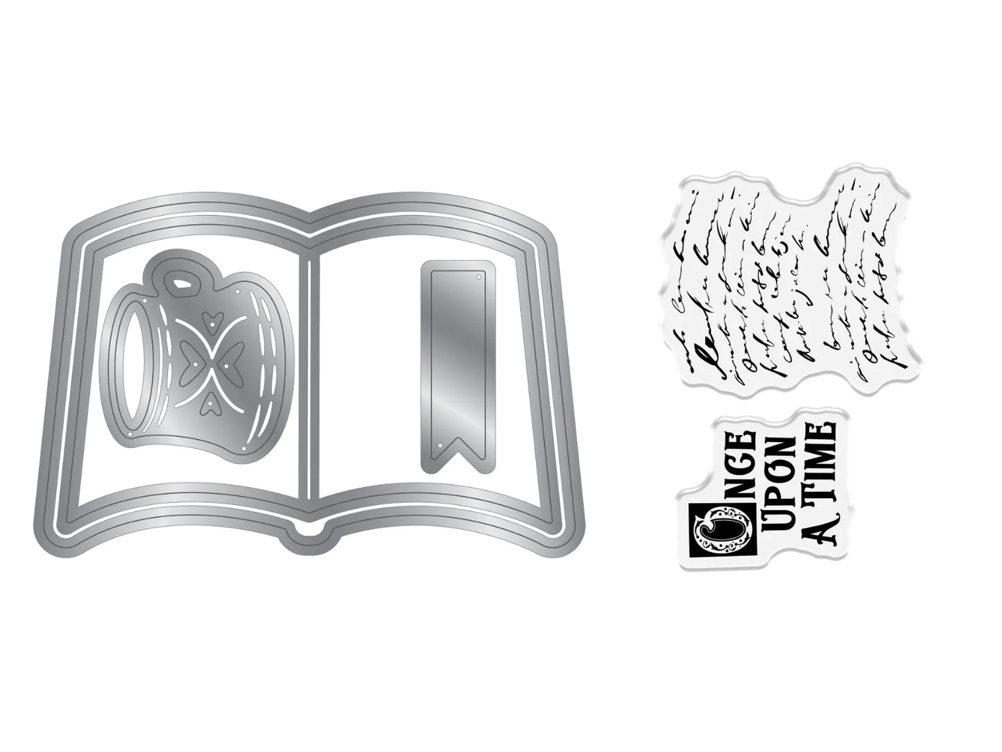Crafters Companion Bookworm Collection Stamp & Die Set - Chapter One