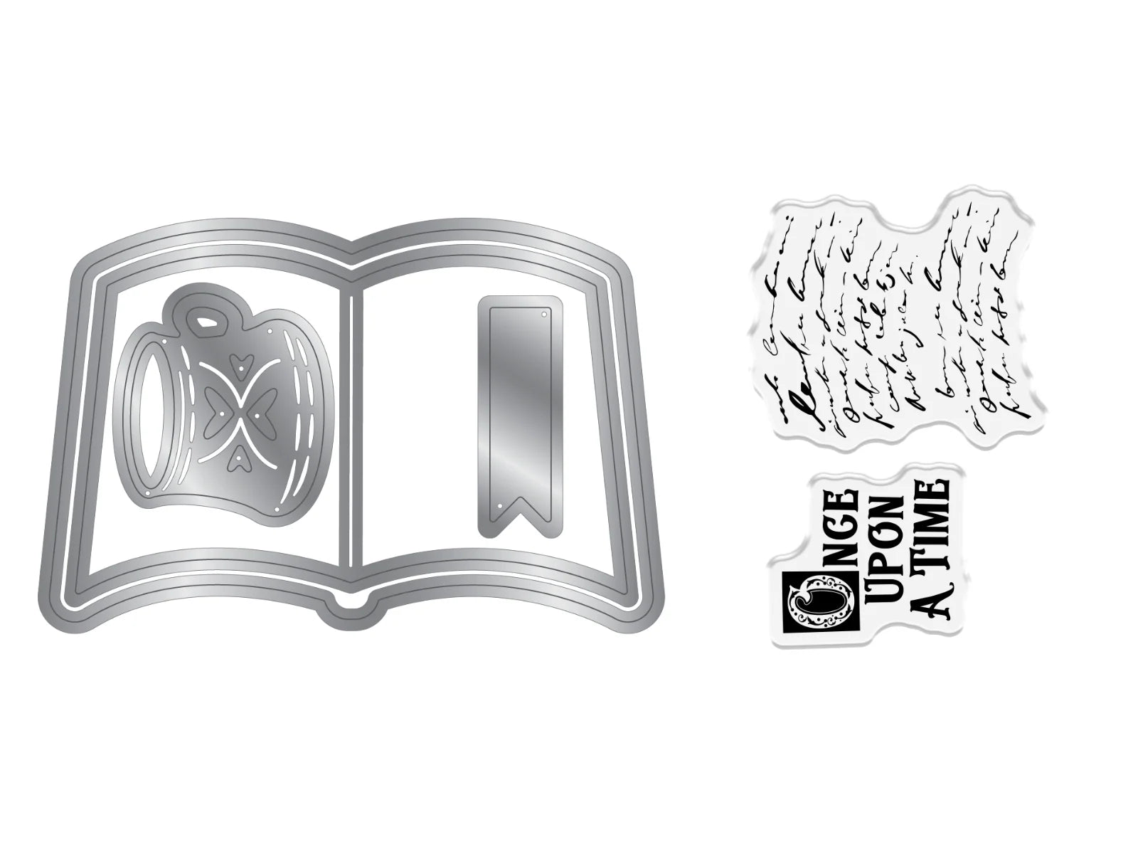 Crafters Companion Bookworm Collection Stamp & Die Set - Chapter One