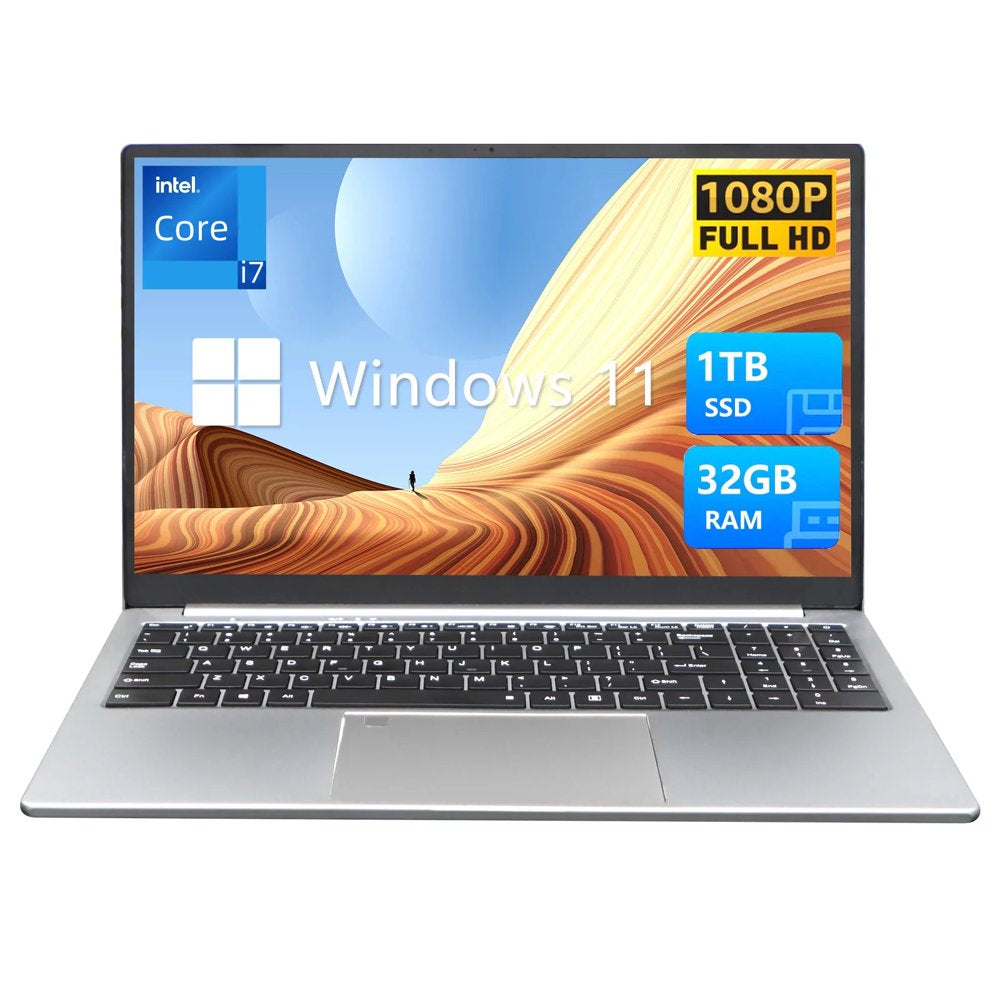 Gaming Laptop, 15.6" Full HD, Intel Core I7-1185G7, Iris Xe Graphics, 32GB DDR4 1TB SSD, Fingerprint Reader, Backlit Keyboard, Wi-Fi 6, Windows 11 Pro