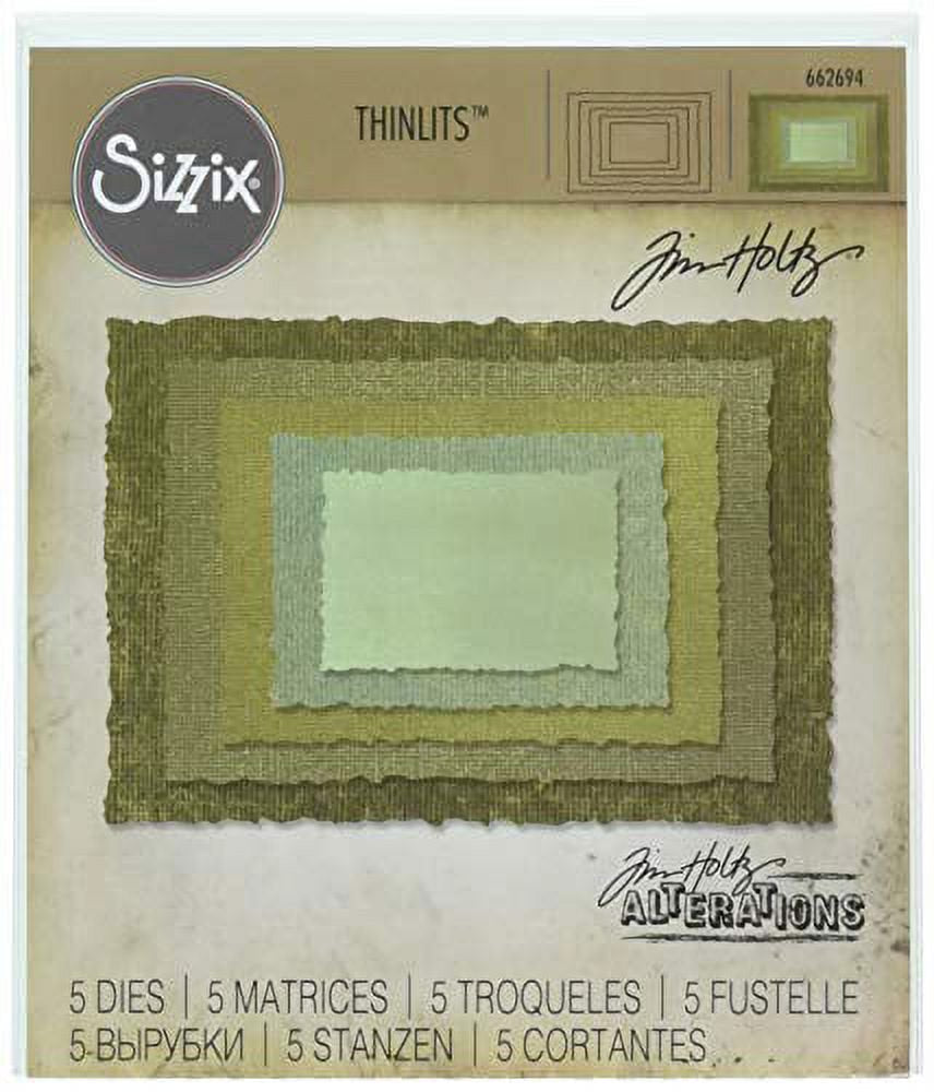 Thinlits Die Set 5PK Stacked Deckle by Tim Holtz