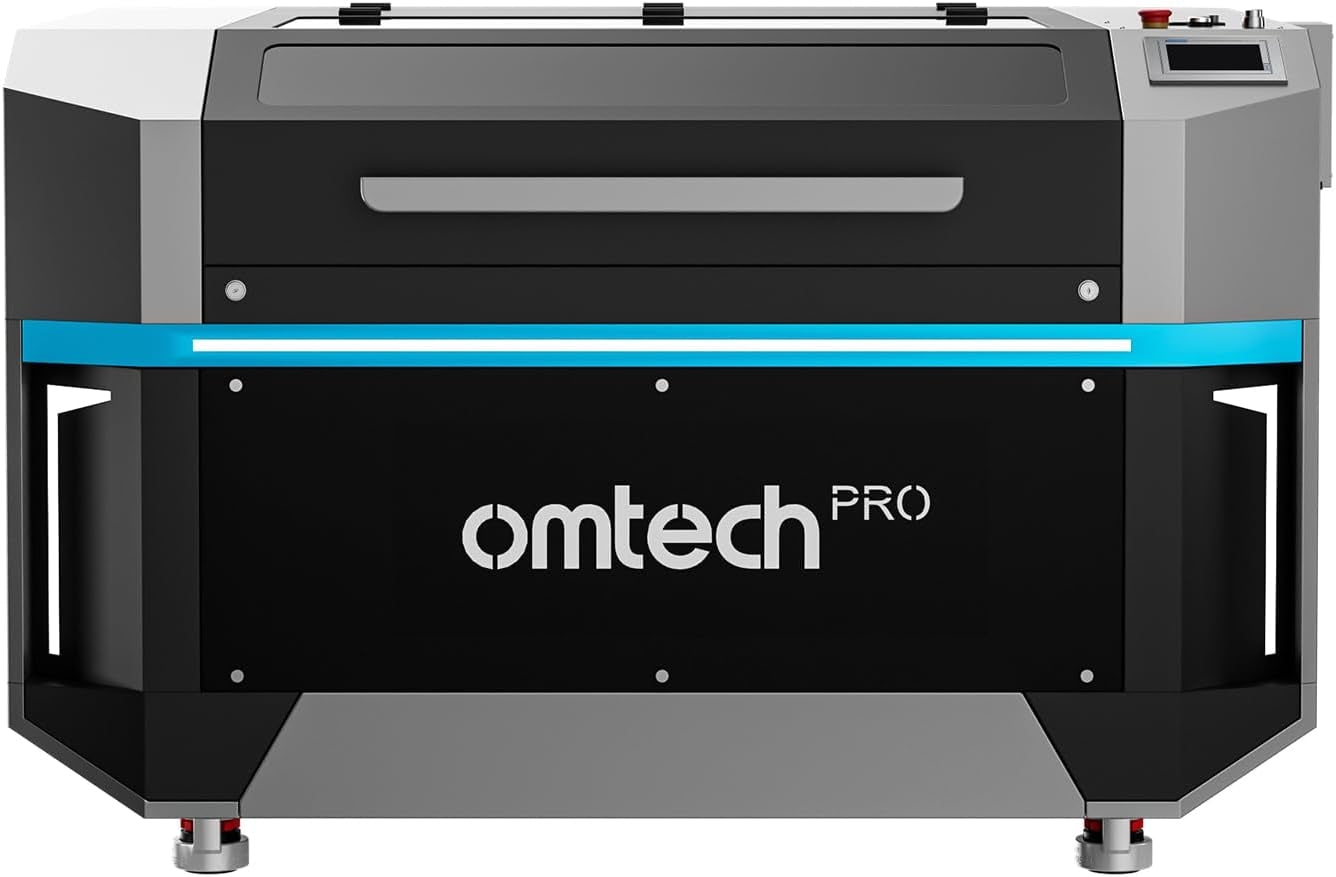 Omtech Pro 130W CO2 Laser Engraver, 55" X 35" Laser Cutter with Built-In Water Chiller 1,200 Mm/S Speed, 4 Way Pass Air Assist, Autofocus Laser Cutting Engraving Etching Machine for Wood Glass