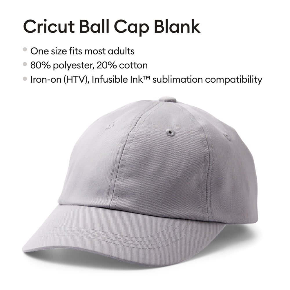 ® Ball Cap Blank, Gray (1 Ct)