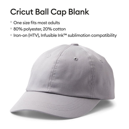 ® Ball Cap Blank, Gray (1 Ct)