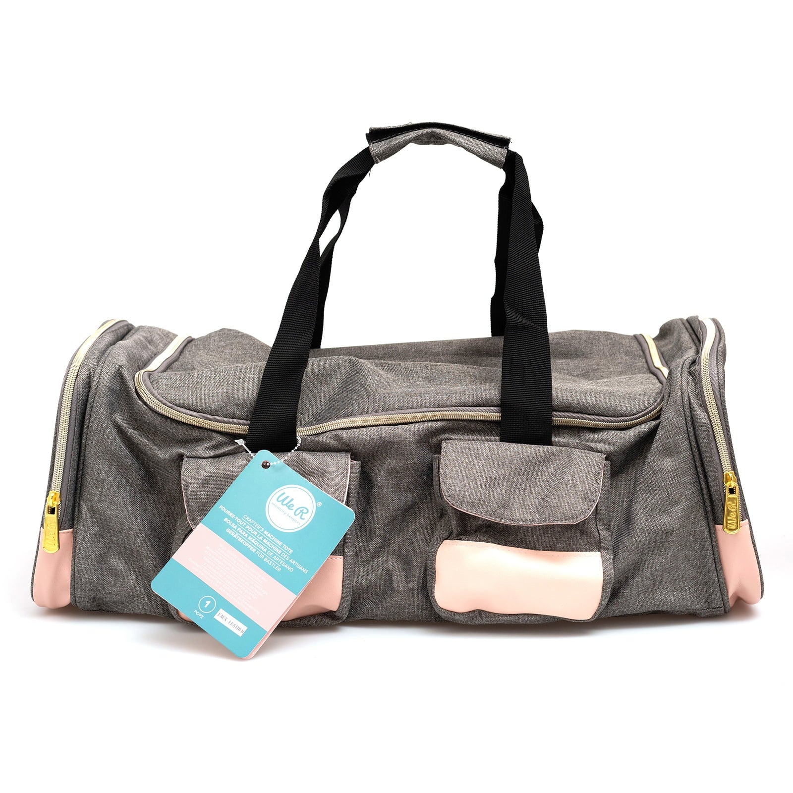 We R Crafter'S Machine Tote-Pink & Grey