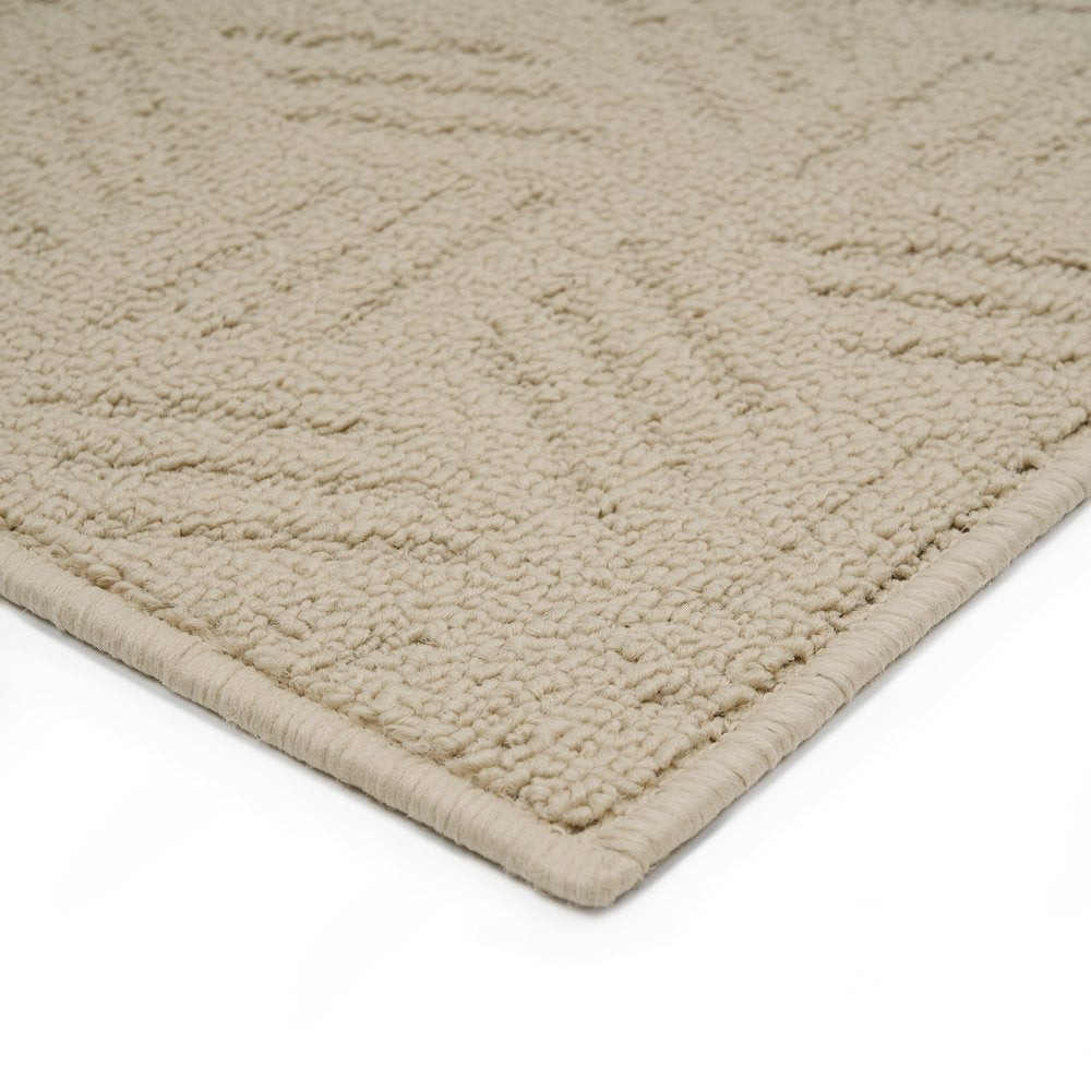 Solid High Low Loop Kitchen Mat 18In X 27In Papyrus Beige