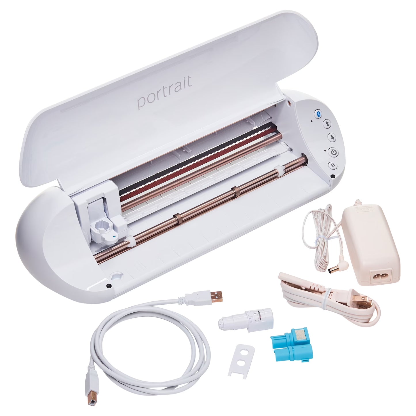 Silhouette Portrait 3 with Bluetooth Wireless Cutting 8X12" Cutting Mat Autoblade 2 50 Designs and Silhouette Studio