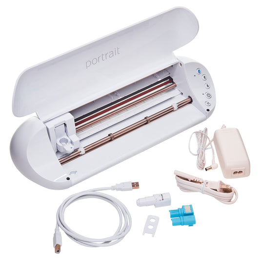 Silhouette Portrait 3 with Bluetooth Wireless Cutting 8X12" Cutting Mat Autoblade 2 50 Designs and Silhouette Studio