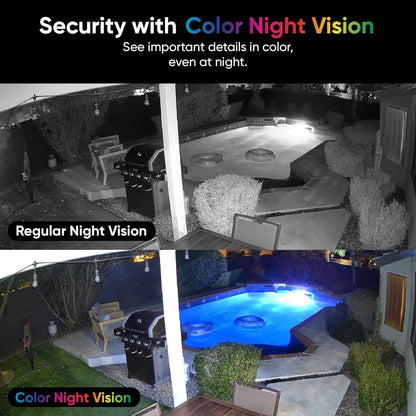 Cam V4 2.5K QHD Smart Home Wifi Security Camera Indoor/Outdoor, Motion Detection, Color Night Vision and Spotlight