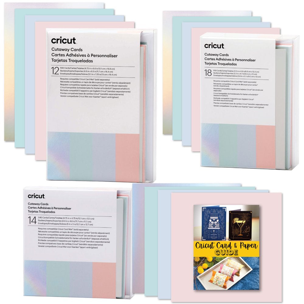 Cutaway Cards Pastel Sampler R10, R40, S40 Bundle