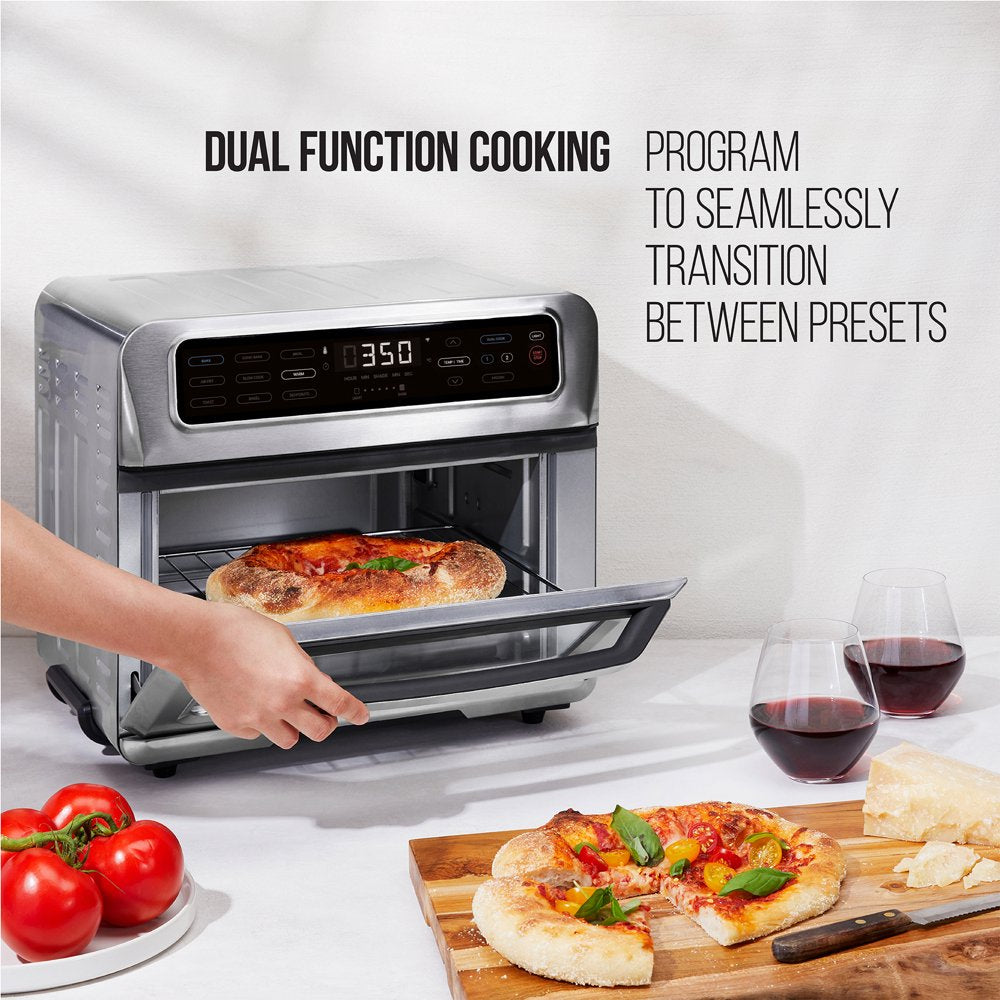 Toast-Air Dual-Function Air Fryer + Toaster Oven, Stainless Steel, 20 Liter