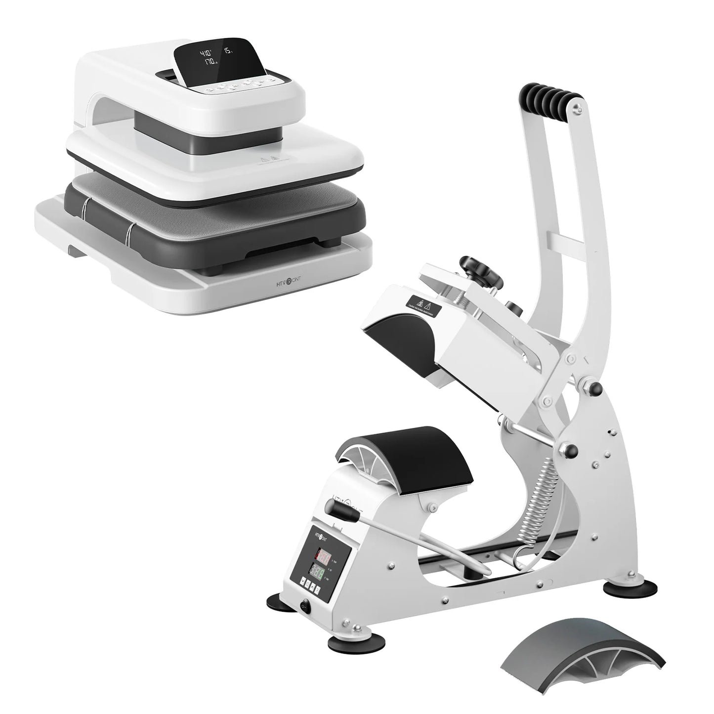 [Machine Bundle] HTVRONT Manual Hat Heat Press + Auto Heat Press 2-15"X15"