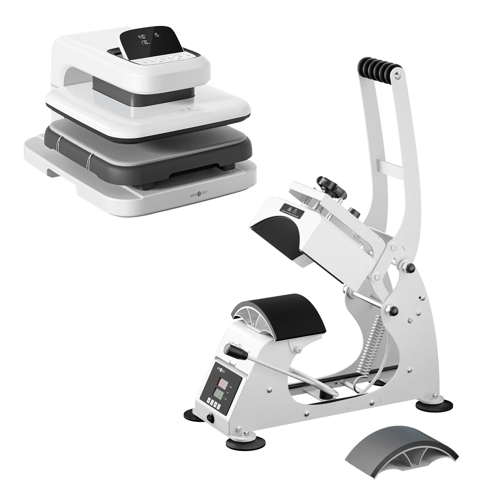 [Machine Bundle] HTVRONT Manual Hat Heat Press + Auto Heat Press 2-15"X15"