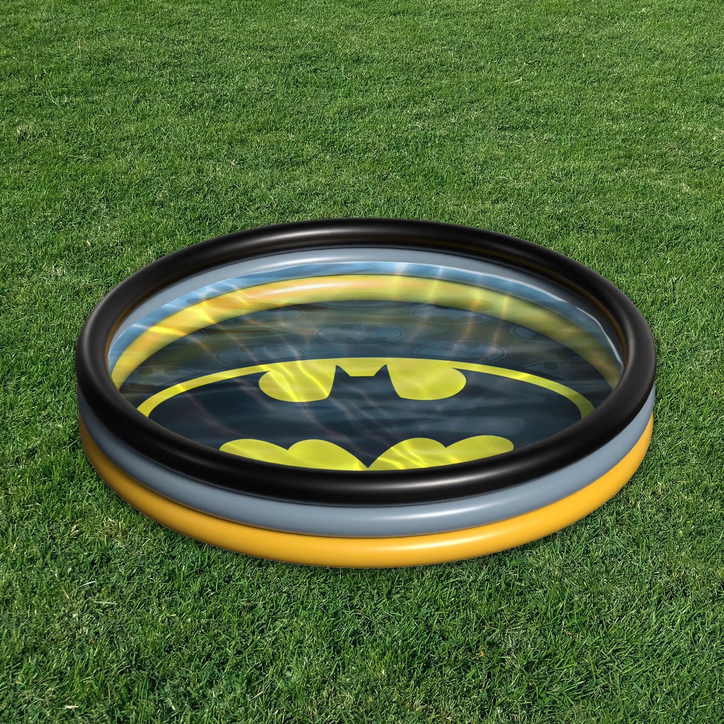 DC Comics  3-Ring Inflatable Swimming Pool, Portable Pool for Outdoor/Indoor Play, for Kids Ages 3+