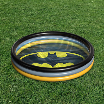 DC Comics  3-Ring Inflatable Swimming Pool, Portable Pool for Outdoor/Indoor Play, for Kids Ages 3+