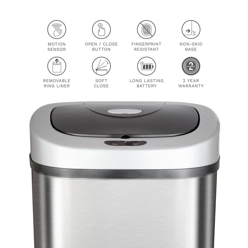 21.1 Gallon Trash Can, Motion Sensor Touchless Kitchen Trash Can, Stainless Steel