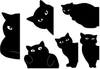 Yasest Magnetic Bookmarks - 6 Pieces Assorted Cute Book Markers Clip Set for Women Teachers Students Book Lovers Reading, for School Office Home Supplies, Kawaii Cat Magnet Page Markers