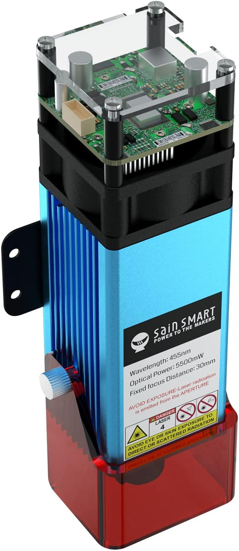 Genmitsu CFL55 Compressed Spot 5.5W FAC Laser Module, 0.1Mm*0.1Mm Laser Spot, for 4040-PRO & 4040-PRO MAX, 3020-PRO Ultra, 3030-Prover MAX, Proverxl 4030, 4030V2, 6050 plus CNC Router Machine