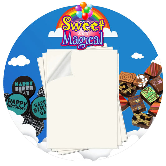 Sweet and Magical CHOCOLATE TRANSFER SHEETS (BLANK)