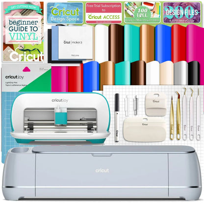 Cricut Blue Maker 3 & Cricut Joy Deluxe Vinyl Bundle