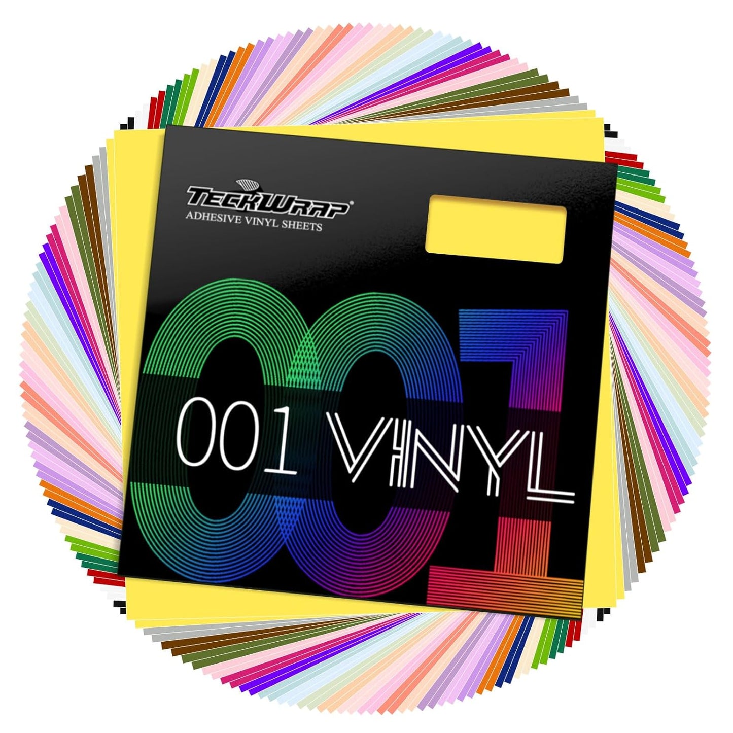 001 Permanent Adhesive Vinyl Bundle - 54Pack Vinyl Sheets (12”X12 Glossy, Matte) for Cutting Machines and Craft Cutter, DIY Craft, Car Decals, Party Decoration, Sticker