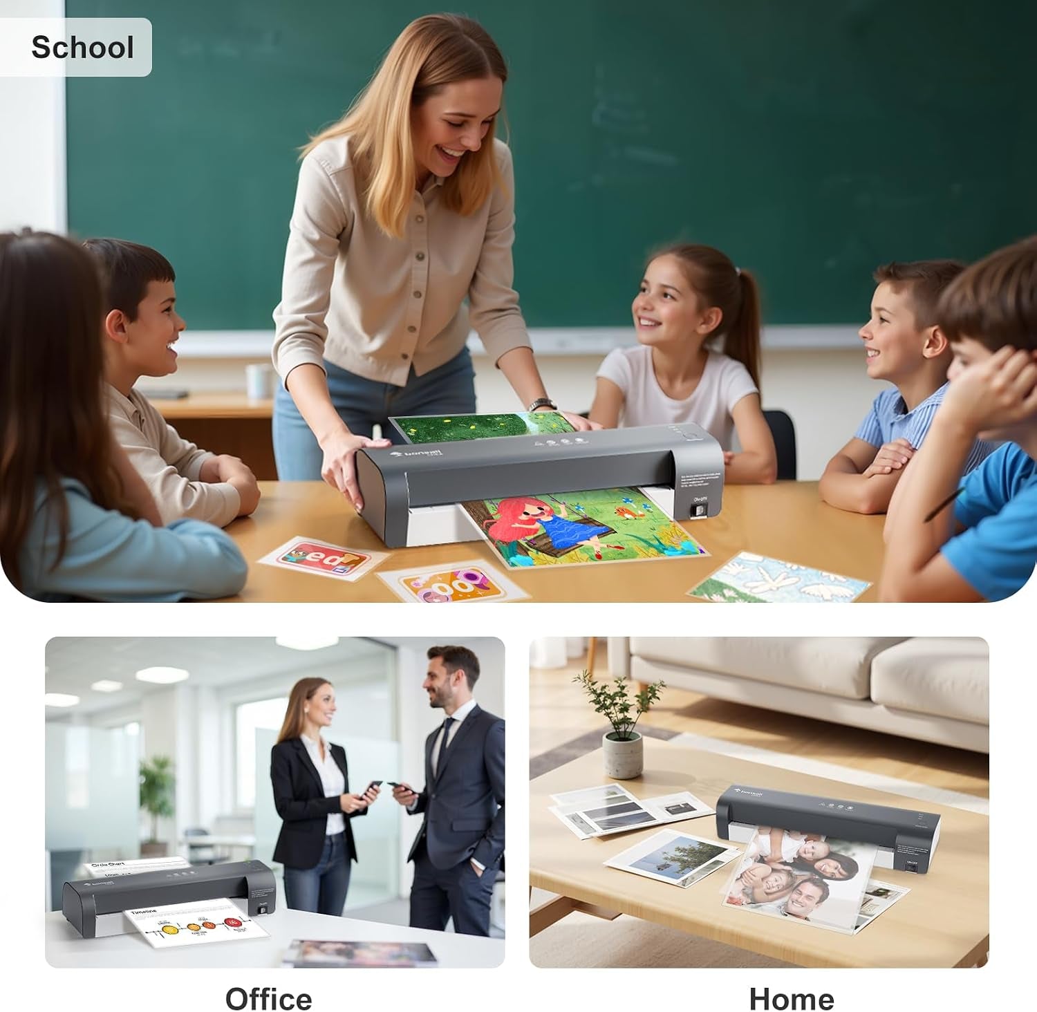 Bonsaii 13 Inch Thermal Laminator Machine, Upgraded Jam-Free Laminating | 3-Mode Heat for 3Mil/5Mil/Photo, 4-Min Fast Preheat, Fits 11X17/Letter/Legal, for Teachers/Office/Classroom