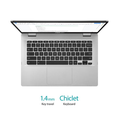 C424MA Chromebook, 14" FHD, Intel Celeron N4020, 4GB RAM, 64GB Emmc, Chrome OS, Silver, C424MA-WH44F