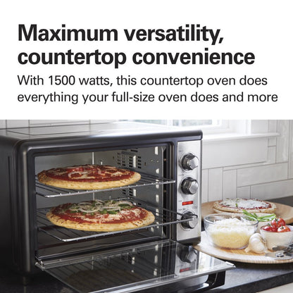 Countertop Oven with Convection and Rotisserie, Baking, Broil, Extra Large Capacity, Stainless Steel, 31108