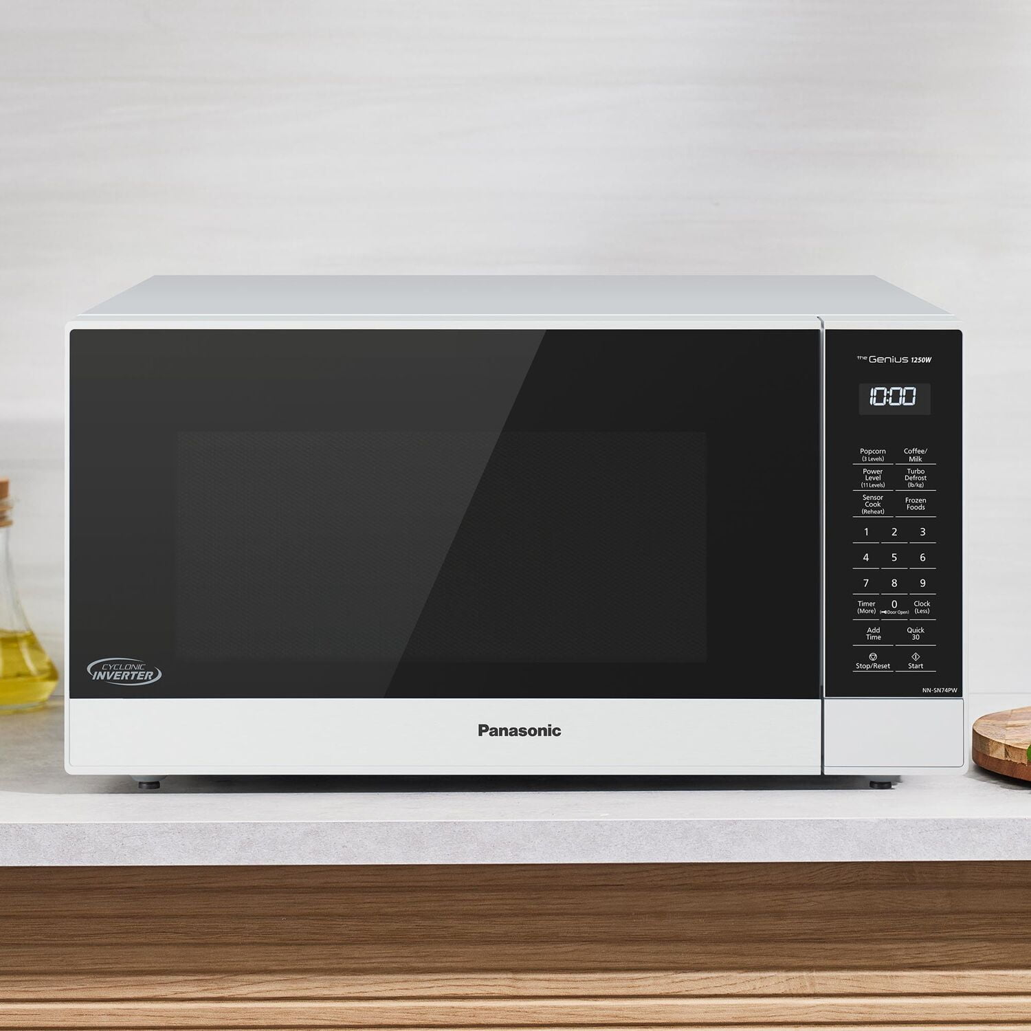 1.6-Cu. Ft. 1250W Countertop Microwave with Inverter Technology, White NN-SN74PW