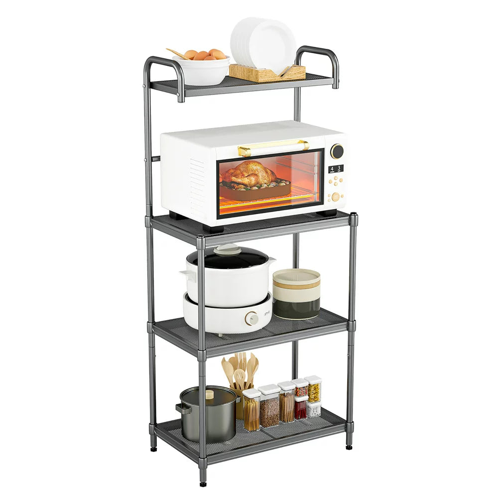 4-Tier Baker'S Rack Microwave Oven Stand Shelves Kitchen Storage Rack Organizer