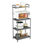 4-Tier Baker'S Rack Microwave Oven Stand Shelves Kitchen Storage Rack Organizer