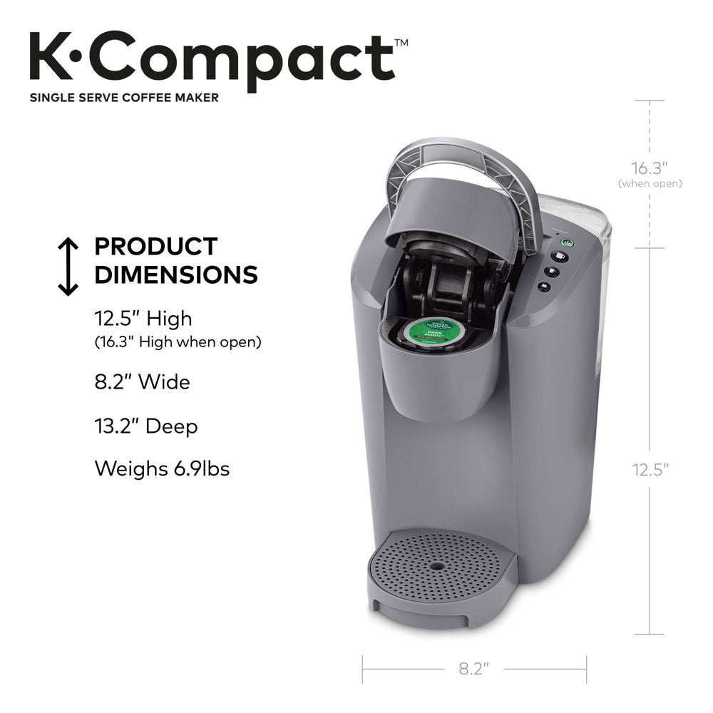 K-Compact Single-Serve K-Cup Pod Coffee Maker, Moonlight Grey