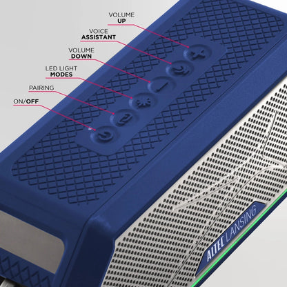 Hydra Jolt 2.0 Everything Proof Wireless Magnetic Portable Bluetooth Speaker, Periwinkle Blue White, IMW1202-PERIWT