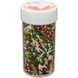 Christmas Sprinkles Twist Bottle, Jimmies and Nonpareils, Green, Red & White, 2.5 Oz.