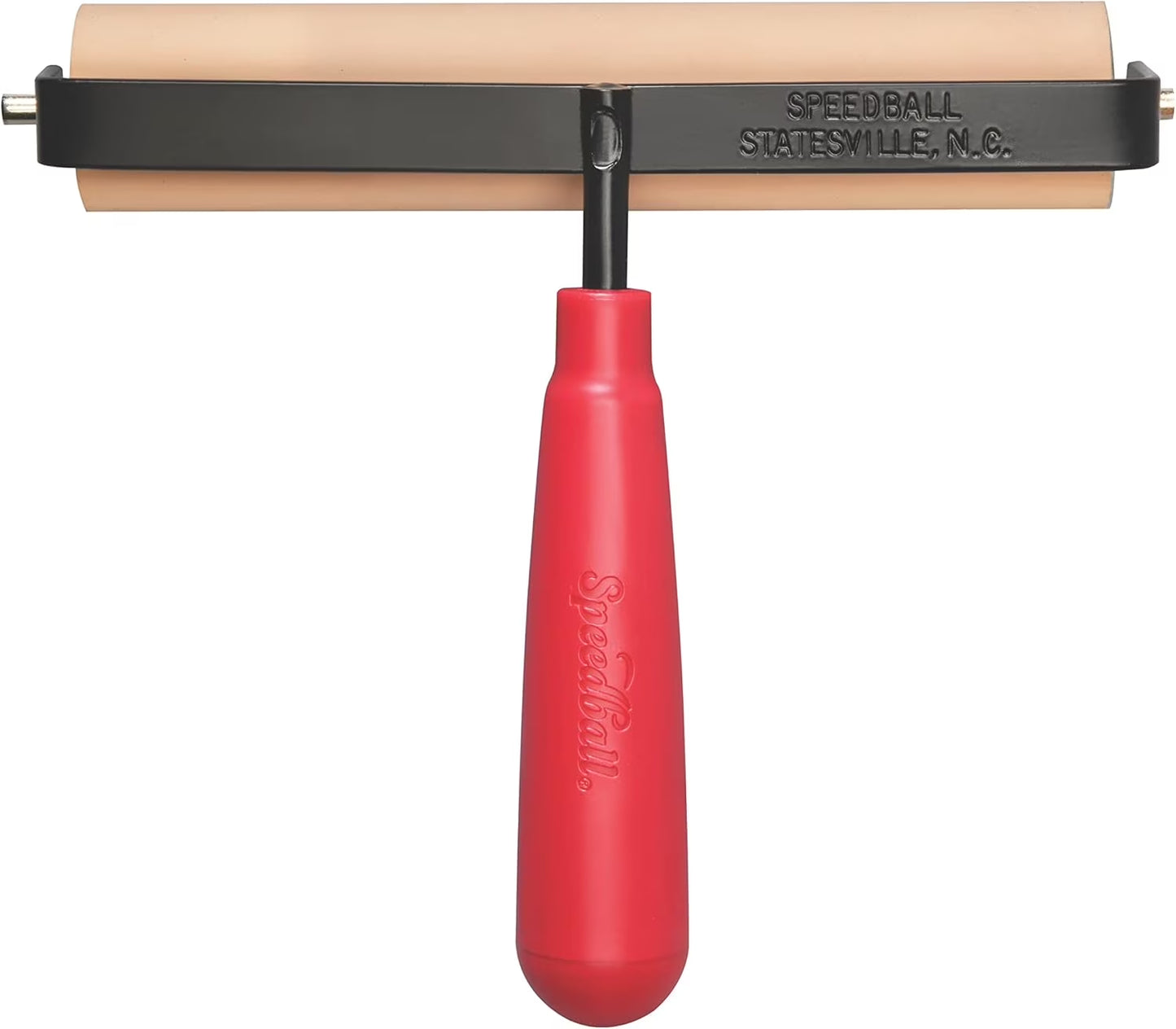 Deluxe Soft Rubber Brayer - 40/42 Durometer Roller with Heavy Duty Steel Frame - 6 Inches
