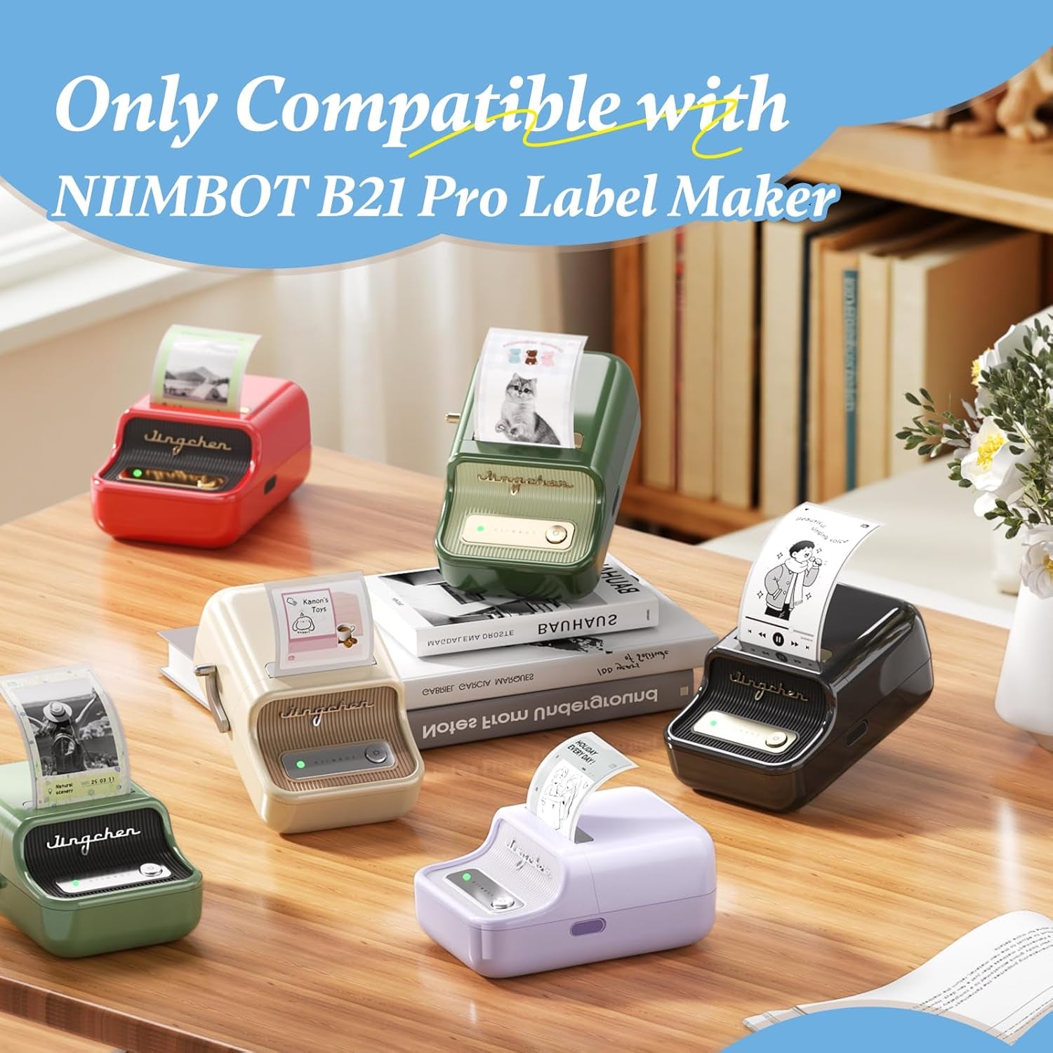 NIIMBOT Photo Labels– Print HD Thermal Labels(2''X3.5'', 50X90Mm) for Memories, Notes, Lists & DIY Projects – Compatible with Pro Series Label Makers