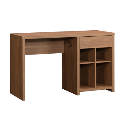 Westley Adjustable Shelf Desk with Gaming Headphone Hook and Cable Management, Warm Walnut Finish