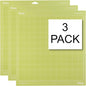 Standardgrip Machine Mats 12In X 12In, Reusable Cutting Mats for Crafts with Protective Film, Use with Cardstock, Iron On, Vinyl and More, Compatible with  Explore & Maker (3 Count)