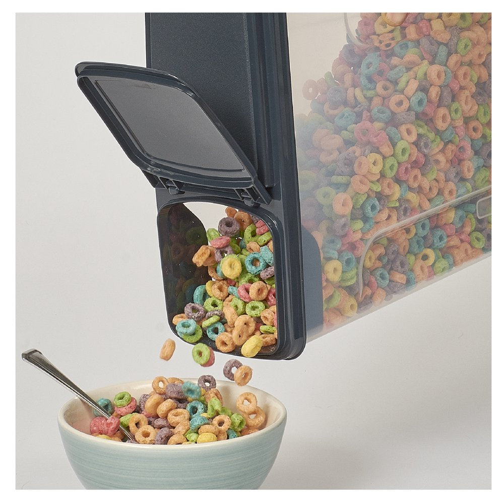 2-Pack Cereal Keeper, Plastic, 24 Cup - Dark Gray Lid