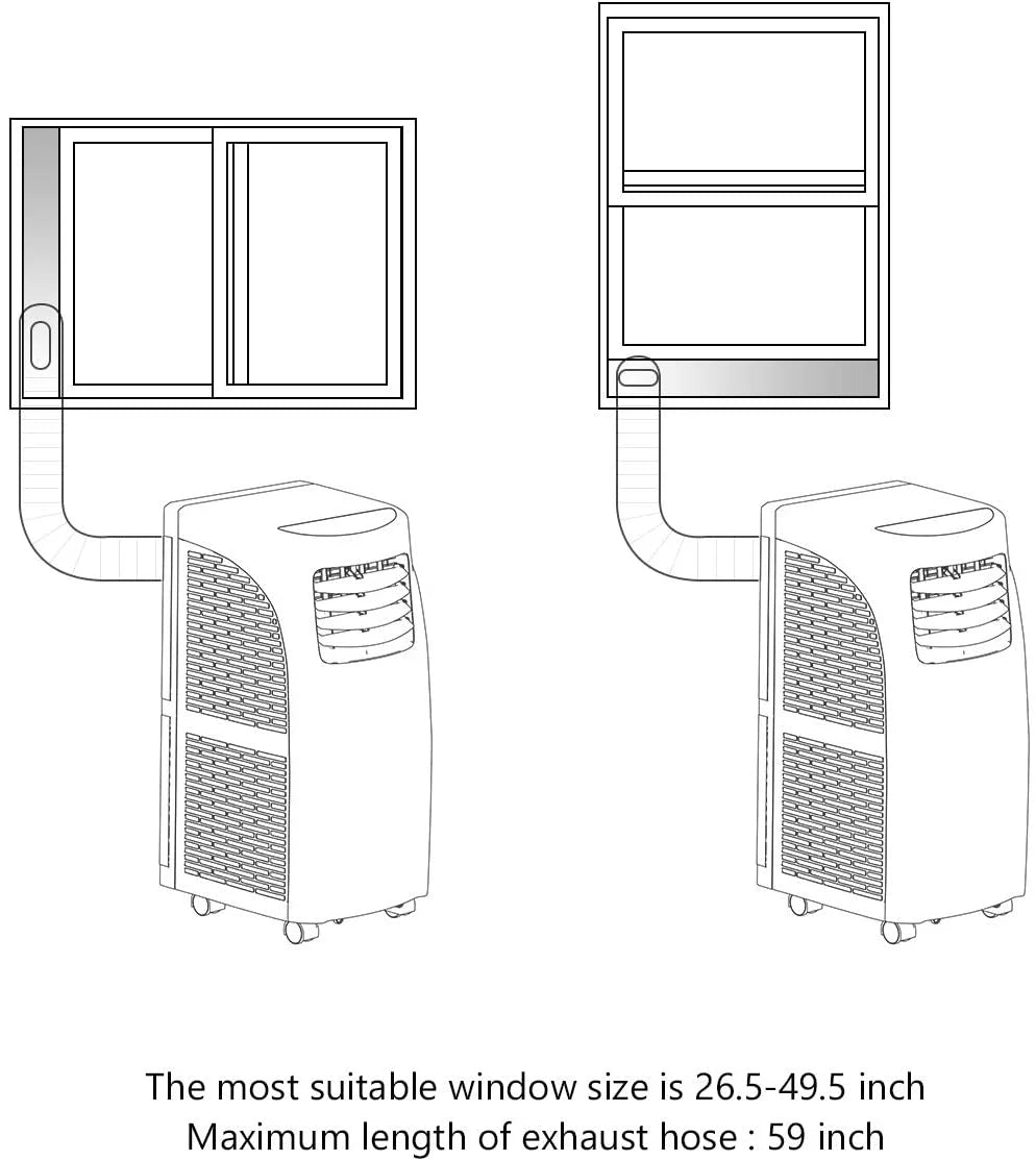 Portable Air Conditioner 5500 BTU (8000BTU ASHRAE) Dehumidifier