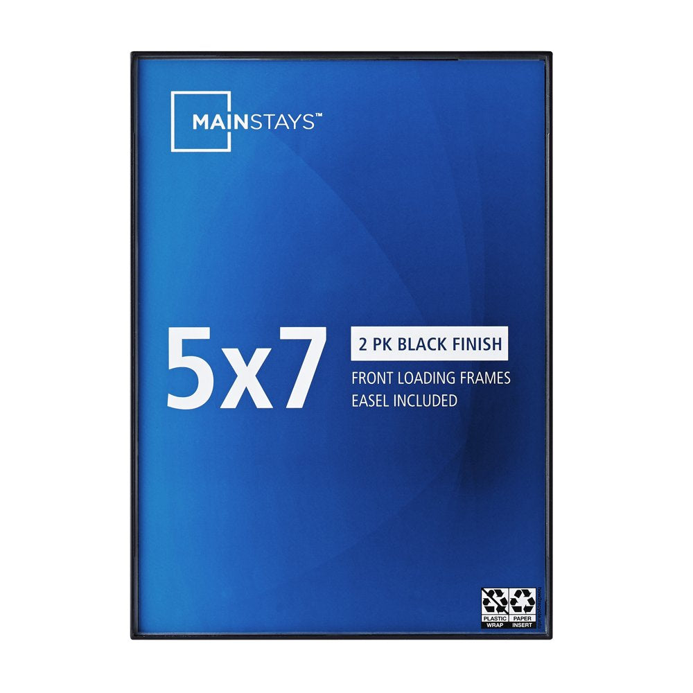 5X7 Front Loading Picture Frame, Black