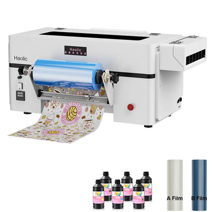 Haolic UX7 Mini 13'' UV DTF Printer with Built-In Laminator & Cutter All-In-One Bundle