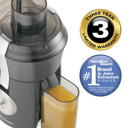 Big Mouth Pro Juicer Juice Extractor, 800W, BPA Free, Powerful Motor, Gray, 67650