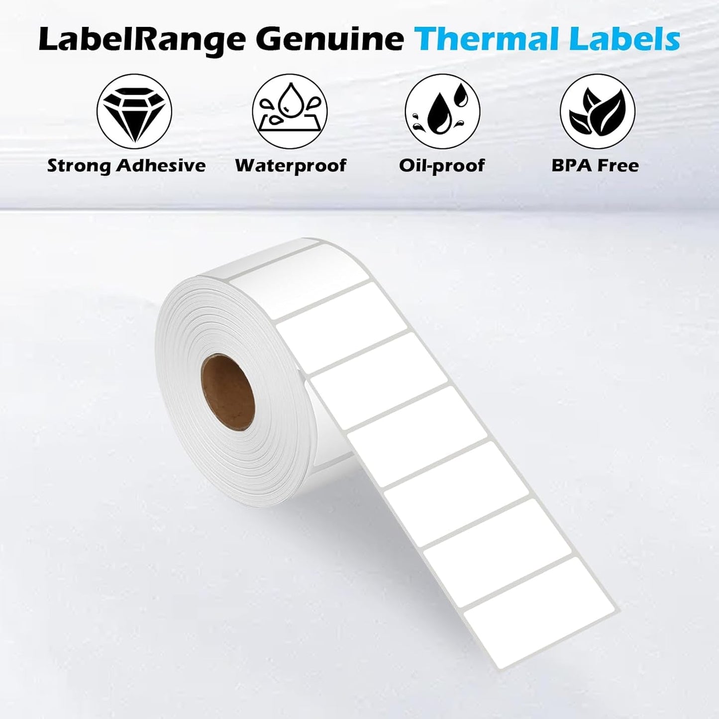 2X1 Inch Thermal Labels, Self Adhesive Direct Thermal 2X1 Barcode Labels, White, 1000 Sheets per Roll, 1 Roll