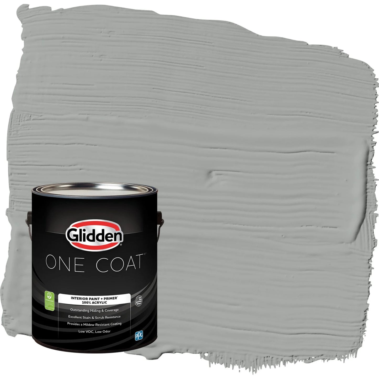 One Coat Stepping Stone / Gray Eggshell Interior Paint with Primer, 1 Gallon
