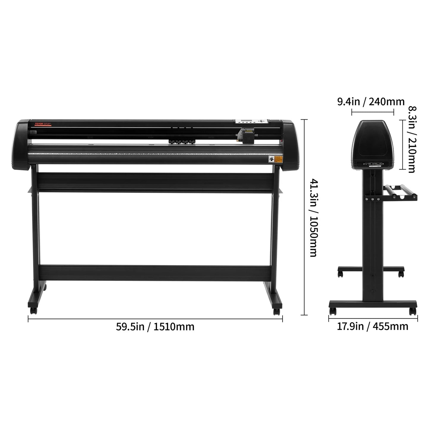 VEVOR Vinyl Cutter Plotter Machine, 53" Signmaster Software Sign Making Machine, 1350Mm Paper Feed Vinyl Cutter Plotter with Stand (53" 1350Mm)