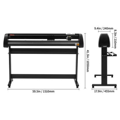 VEVOR Vinyl Cutter Plotter Machine, 53" Signmaster Software Sign Making Machine, 1350Mm Paper Feed Vinyl Cutter Plotter with Stand (53" 1350Mm)